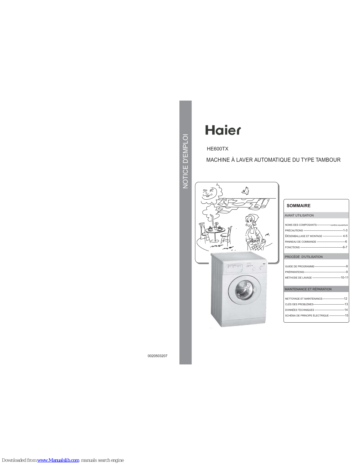 Haier HE600TX, HE605TX User Manual