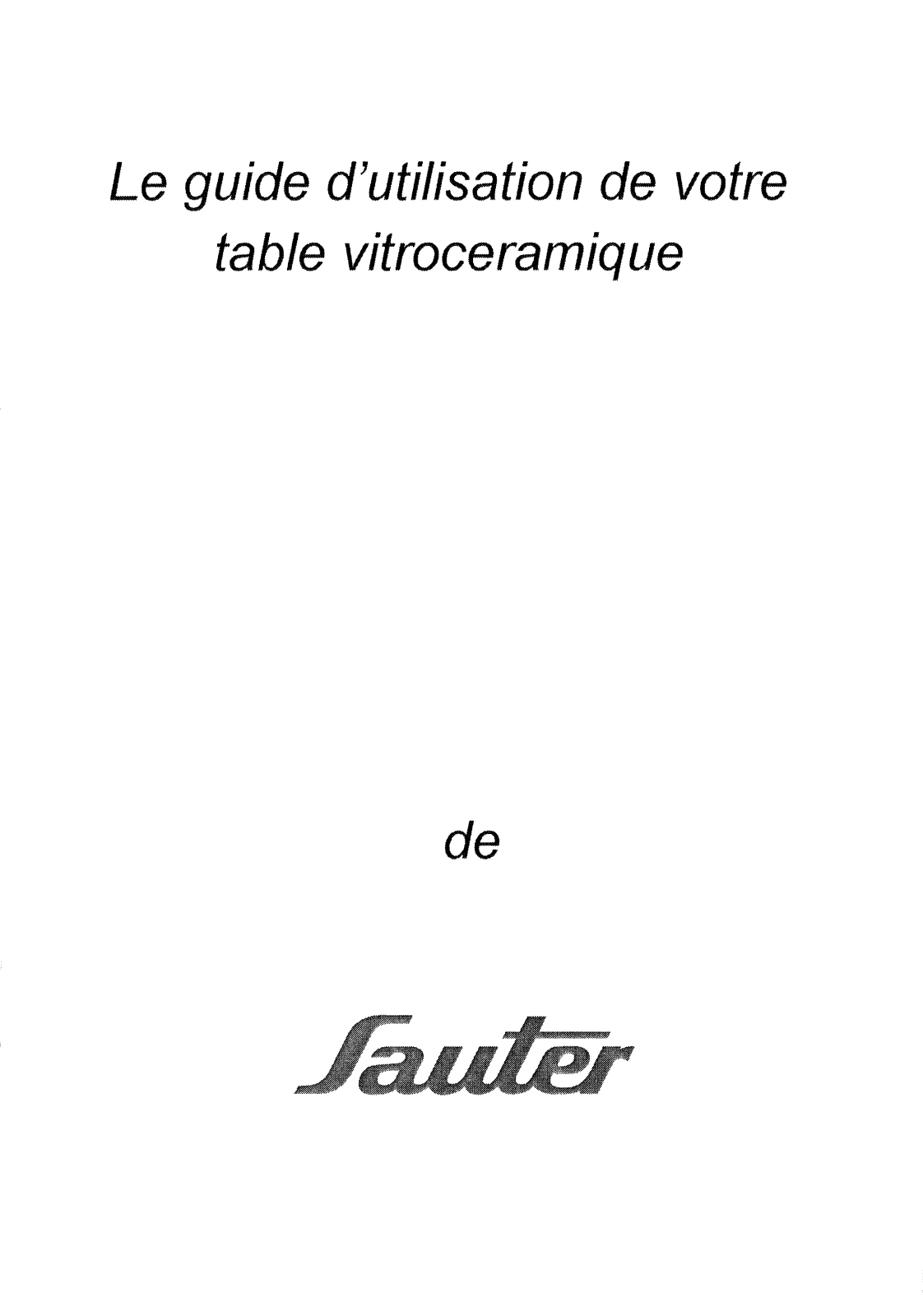 SAUTER V41 User Manual