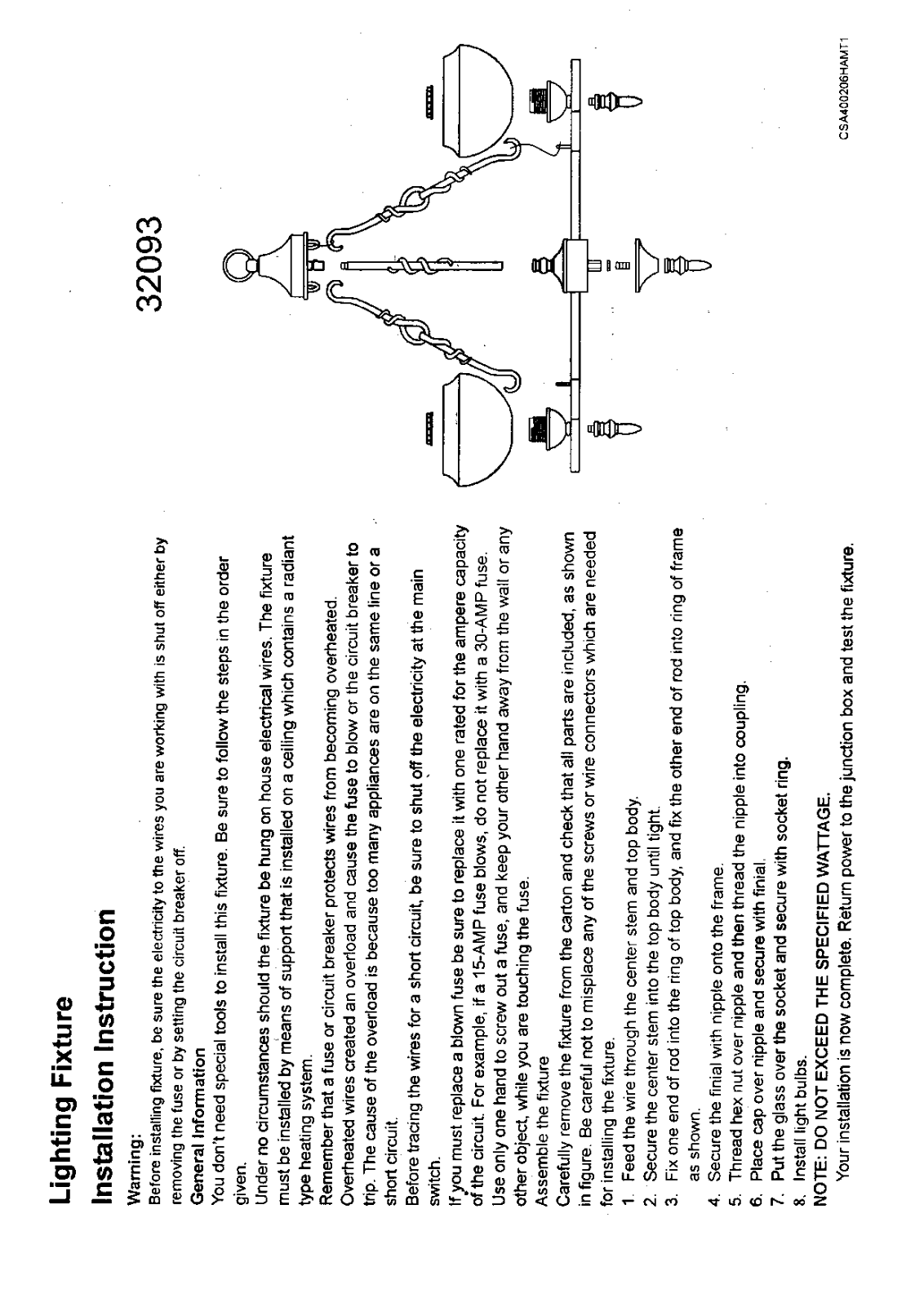 Triarch 32093 User Manual