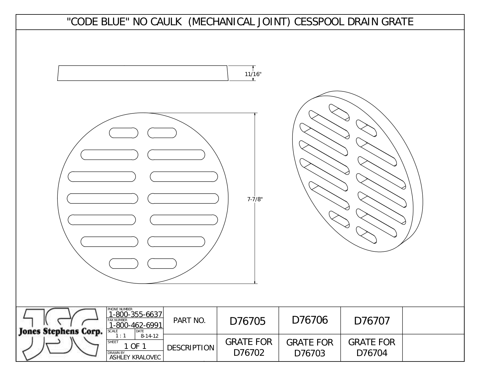 Jones Stephens D76705, D76706, D76707 Shematics