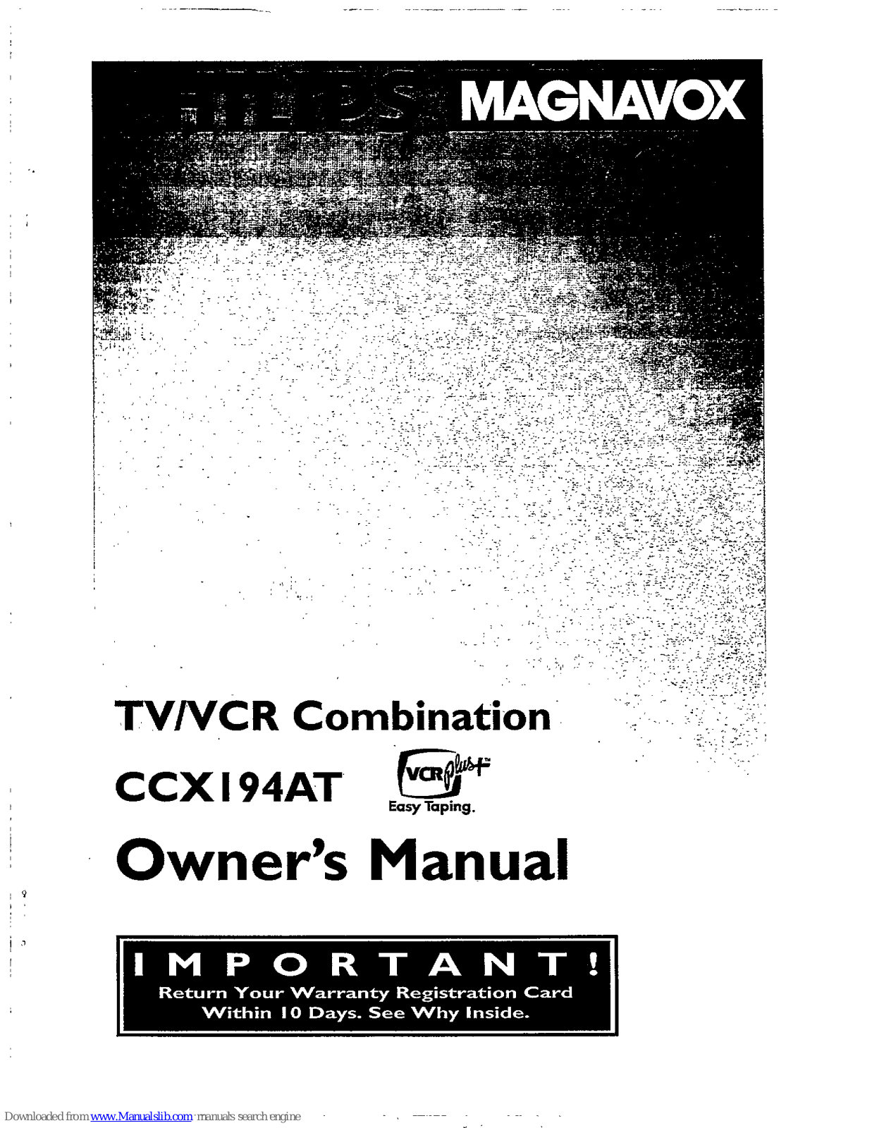 Magnavox CCX194AT Owner's Manual