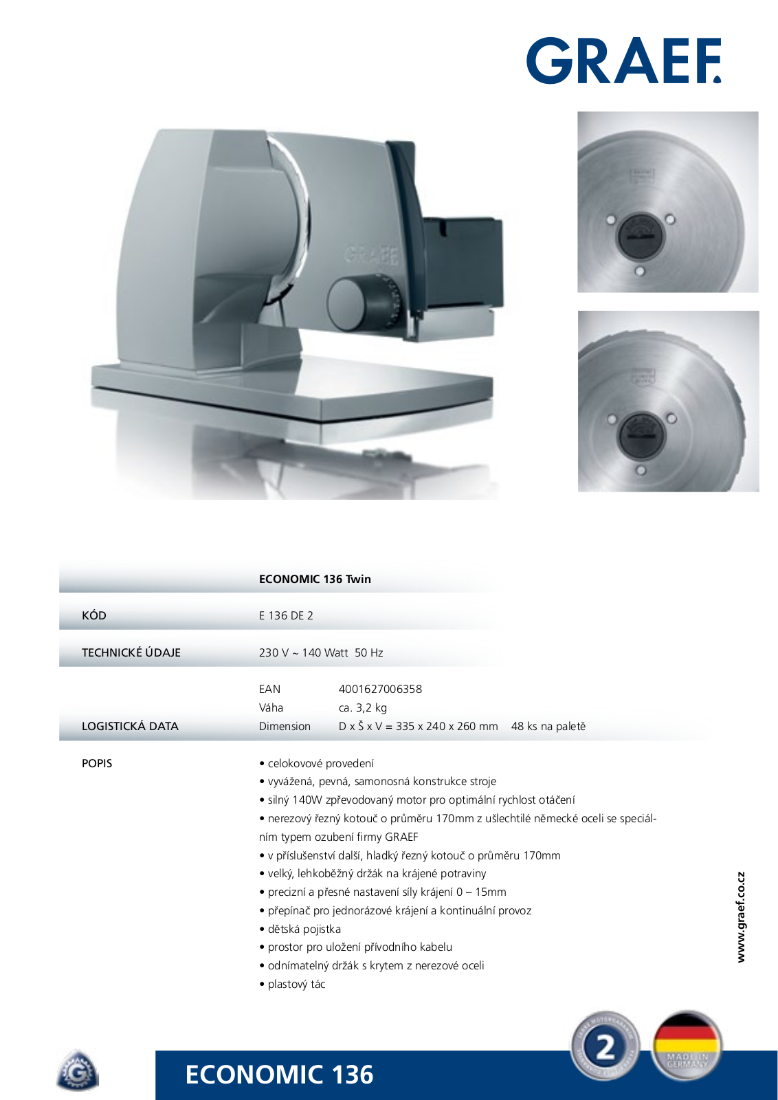 GRAEF E 136 Twin User Manual