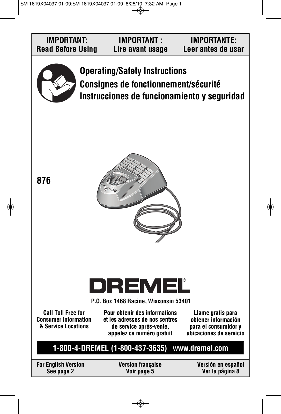 Dremel 876 User Manual