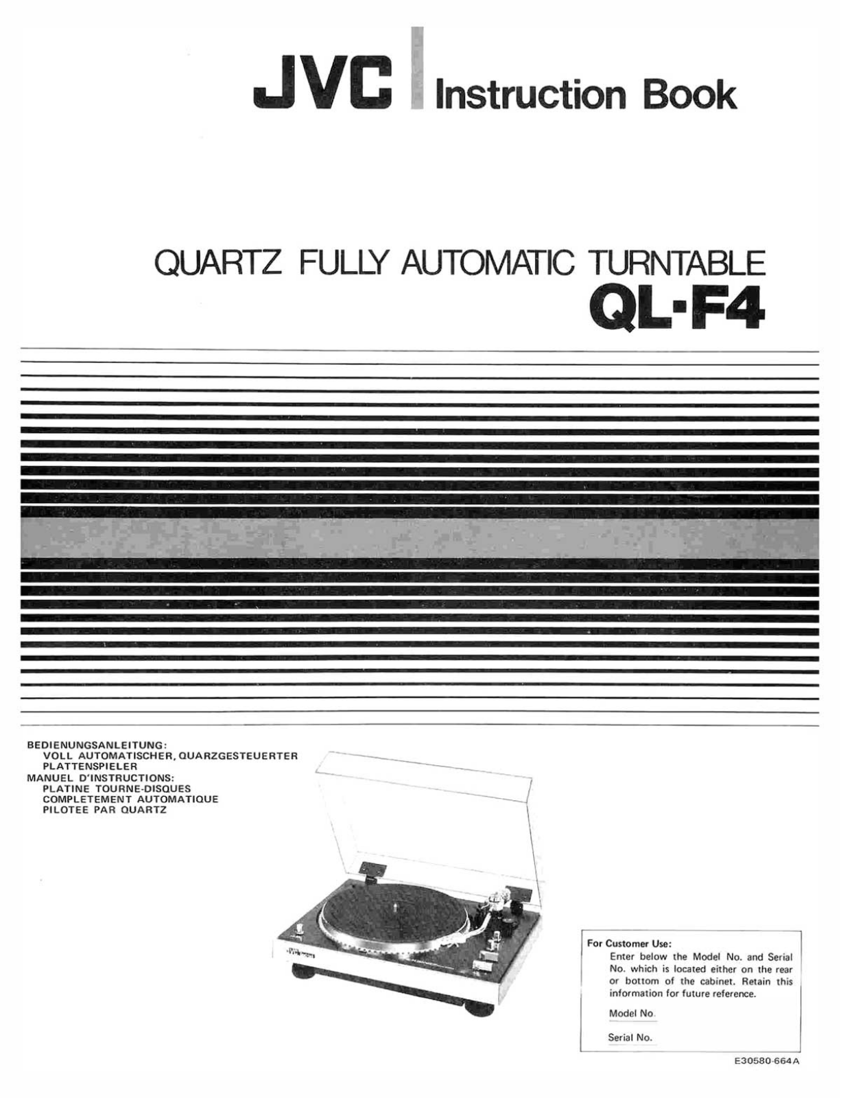 Jvc QL-F4 Owners Manual