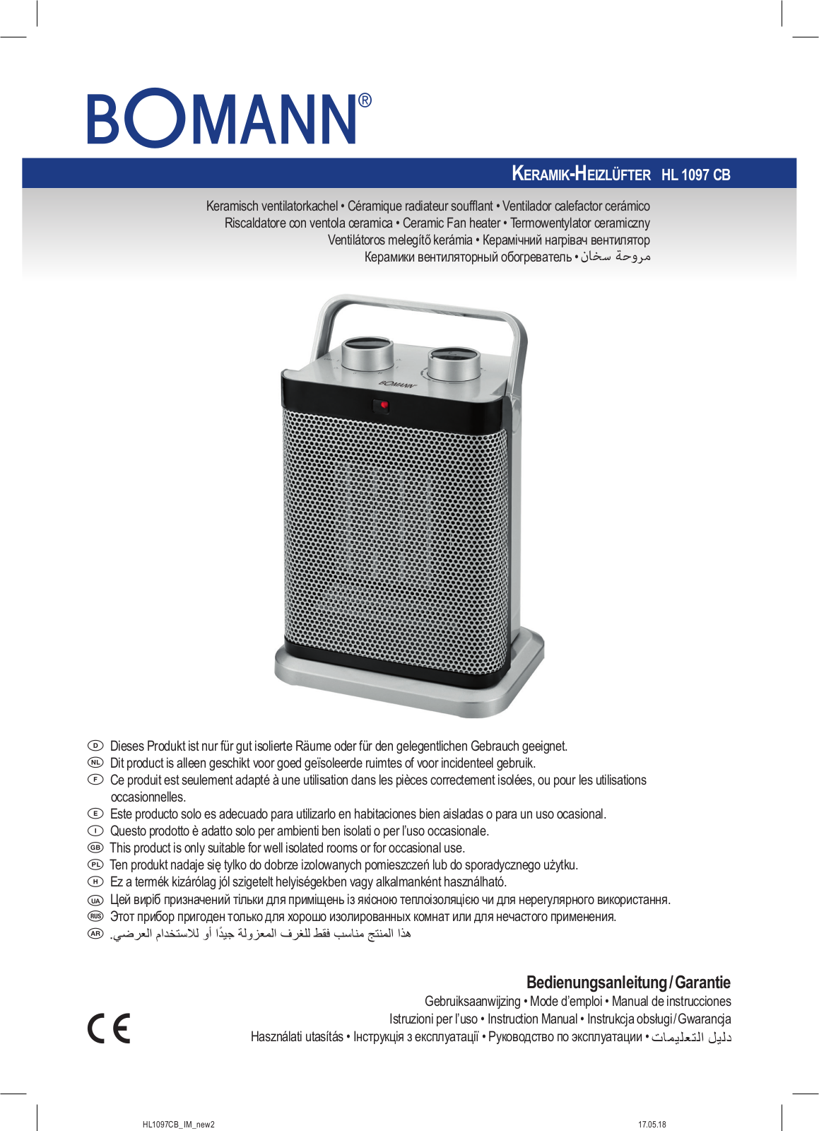 Bomann HL 1097 CB operation manual