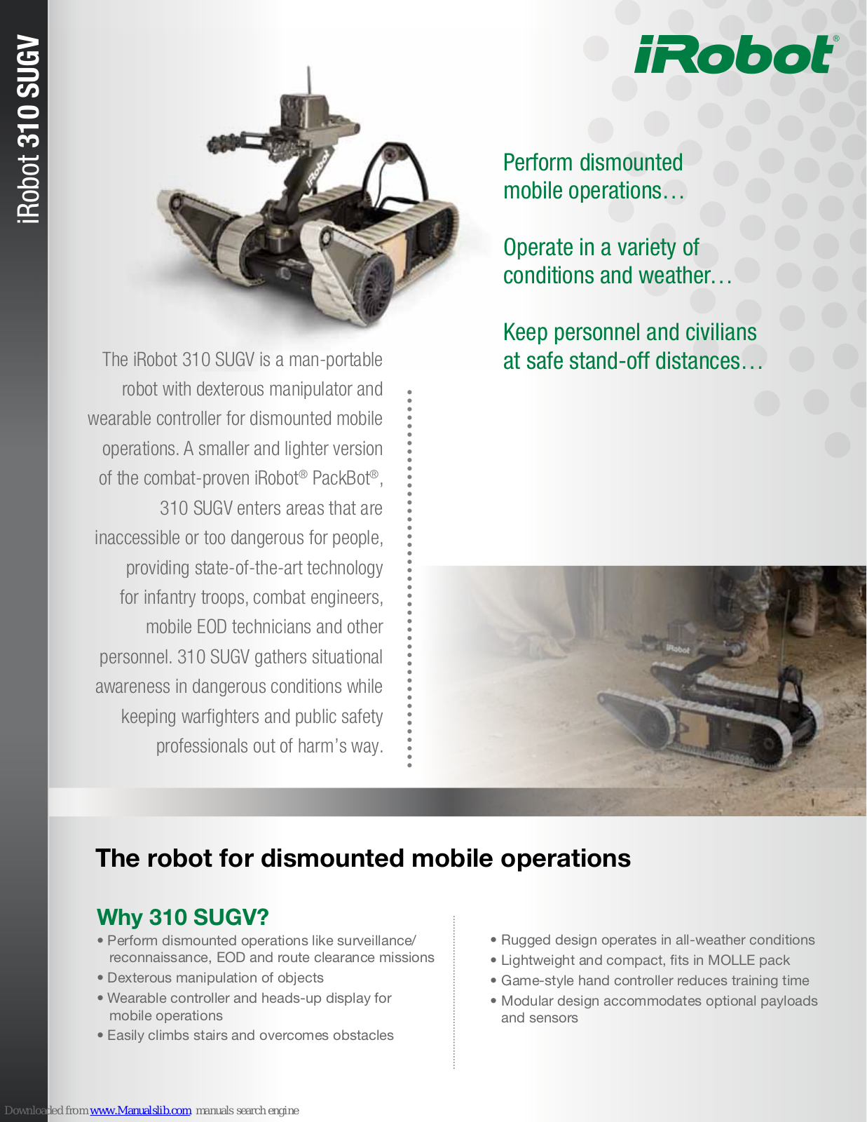 iRobot 310 SUGV Quick Manual