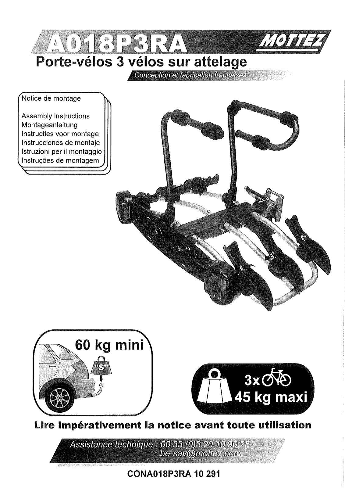 Mottez A018P3RA User Manual