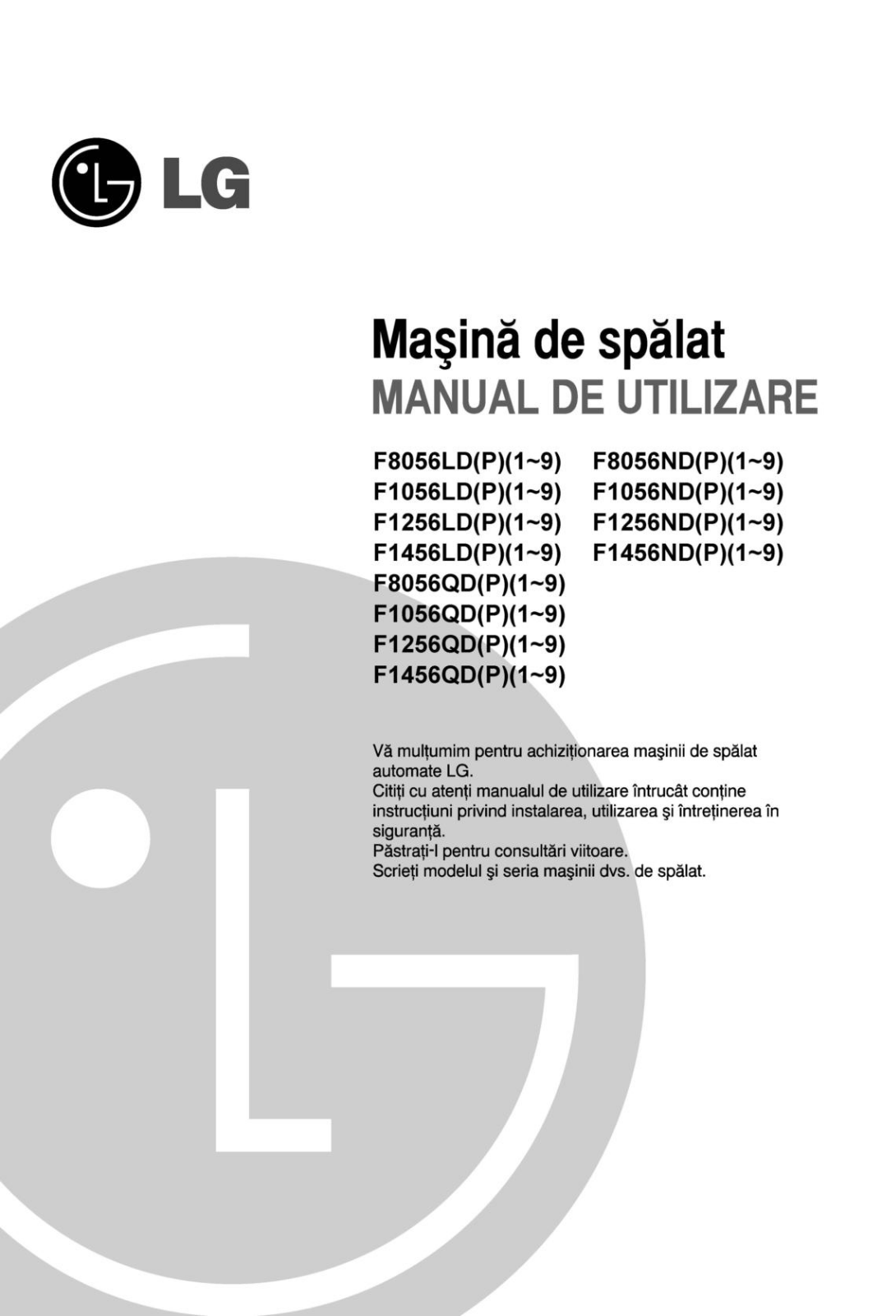 Lg F1256NDP User Manual