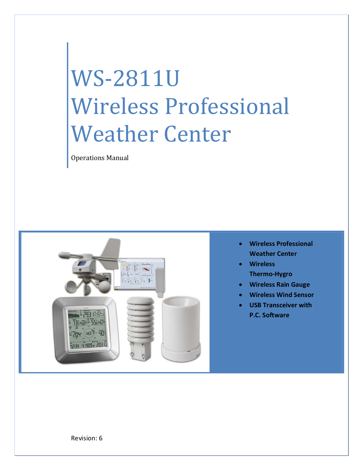 La Crosse Technology WS-2811U User Manual