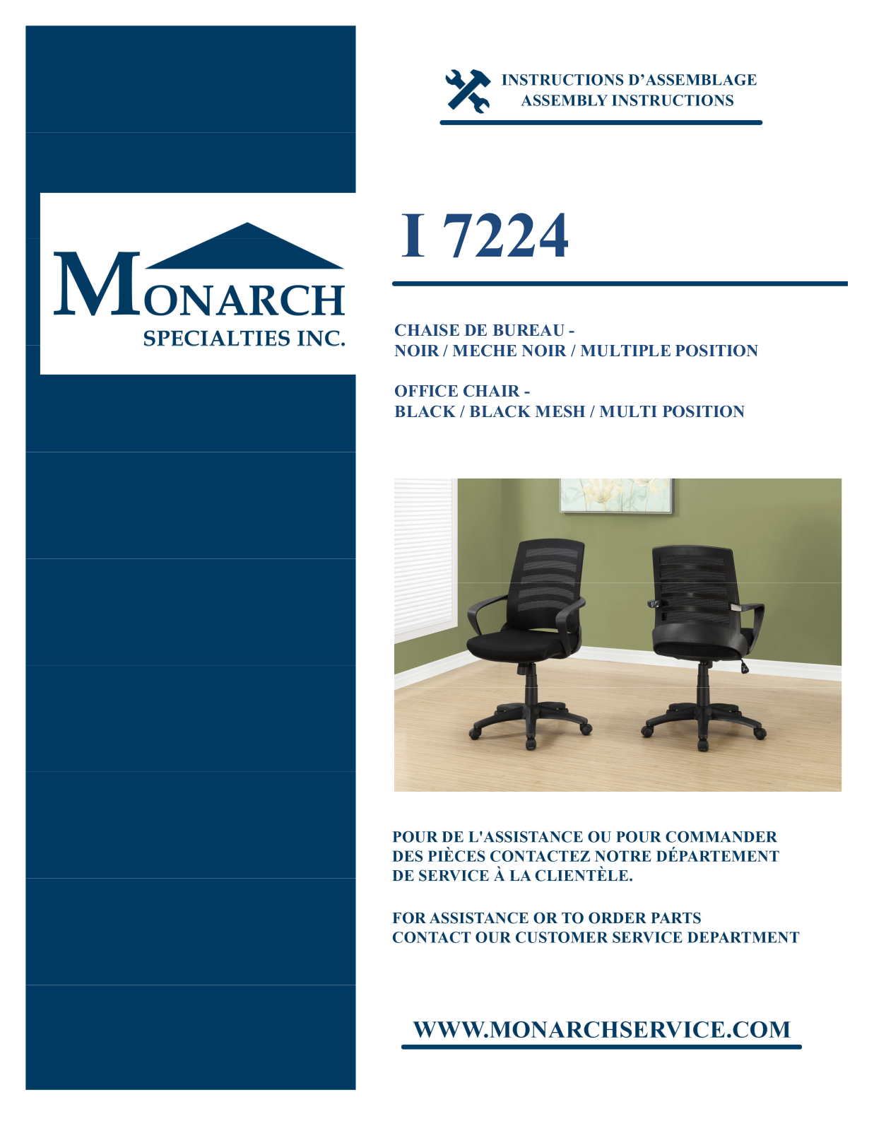 Monarch I7224 Assembly Guide