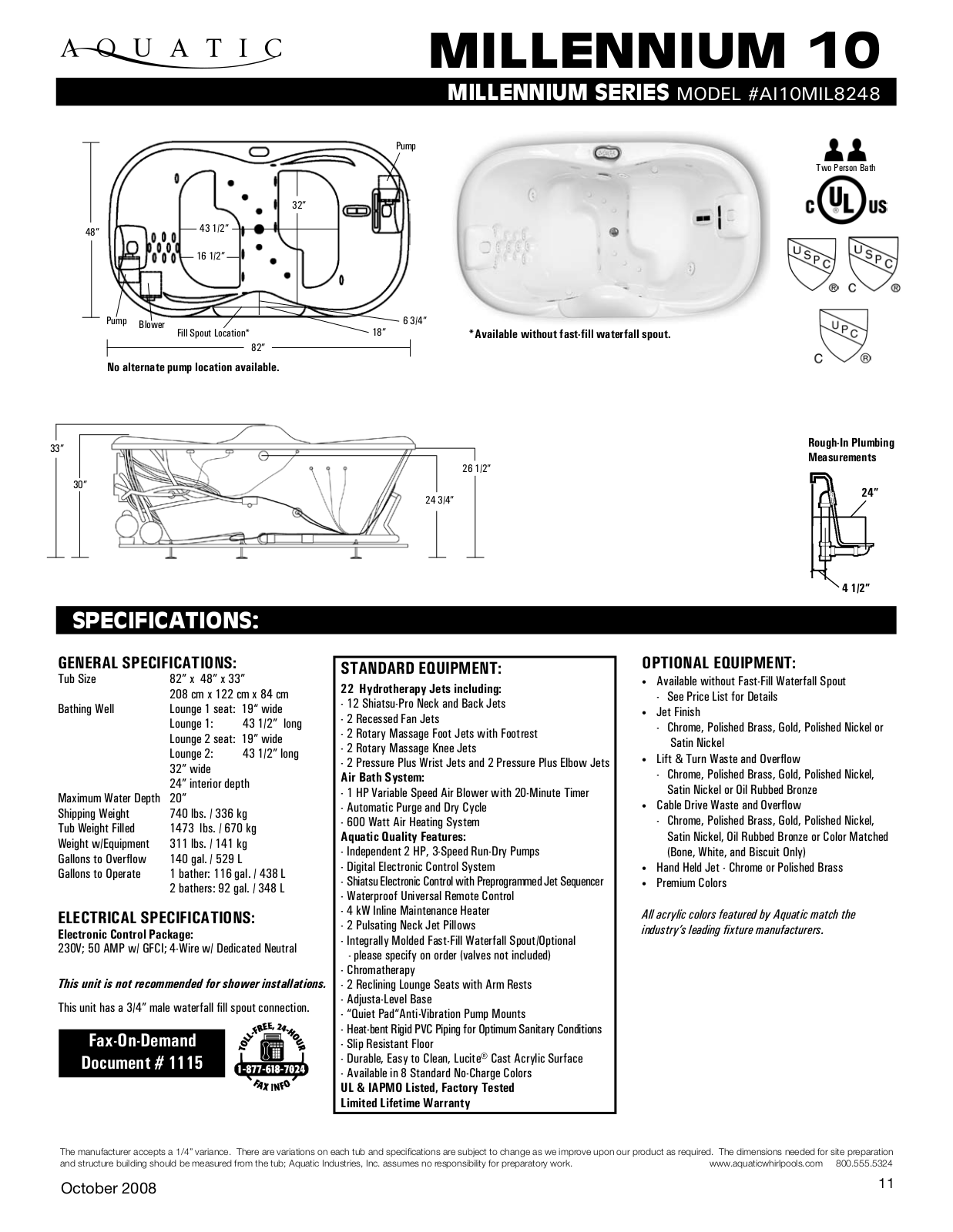 Aquatic AI10MIL8248 User Manual