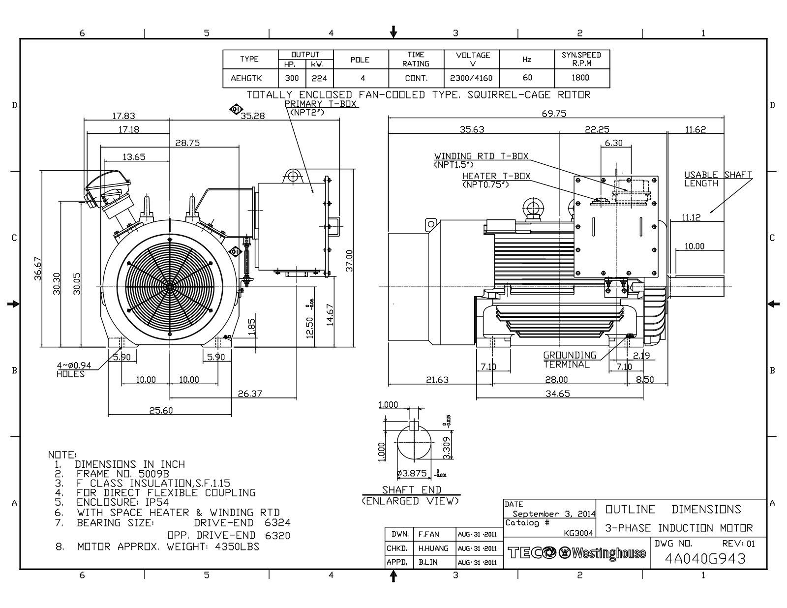 Datasheet KG3004 Reference Drawing (Teco) - ManualMachine.com