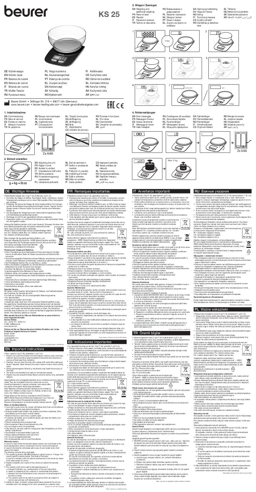 Beurer KS 25 User Manual