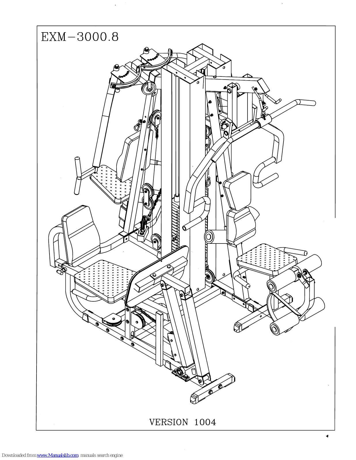 Body Solid 1004, EXM-3000.8 Parts Manual