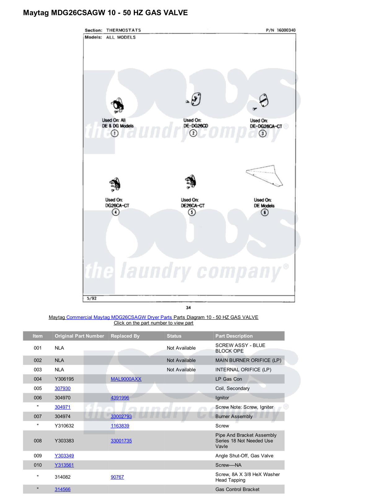 Maytag MDG26CSAGW Parts Diagram