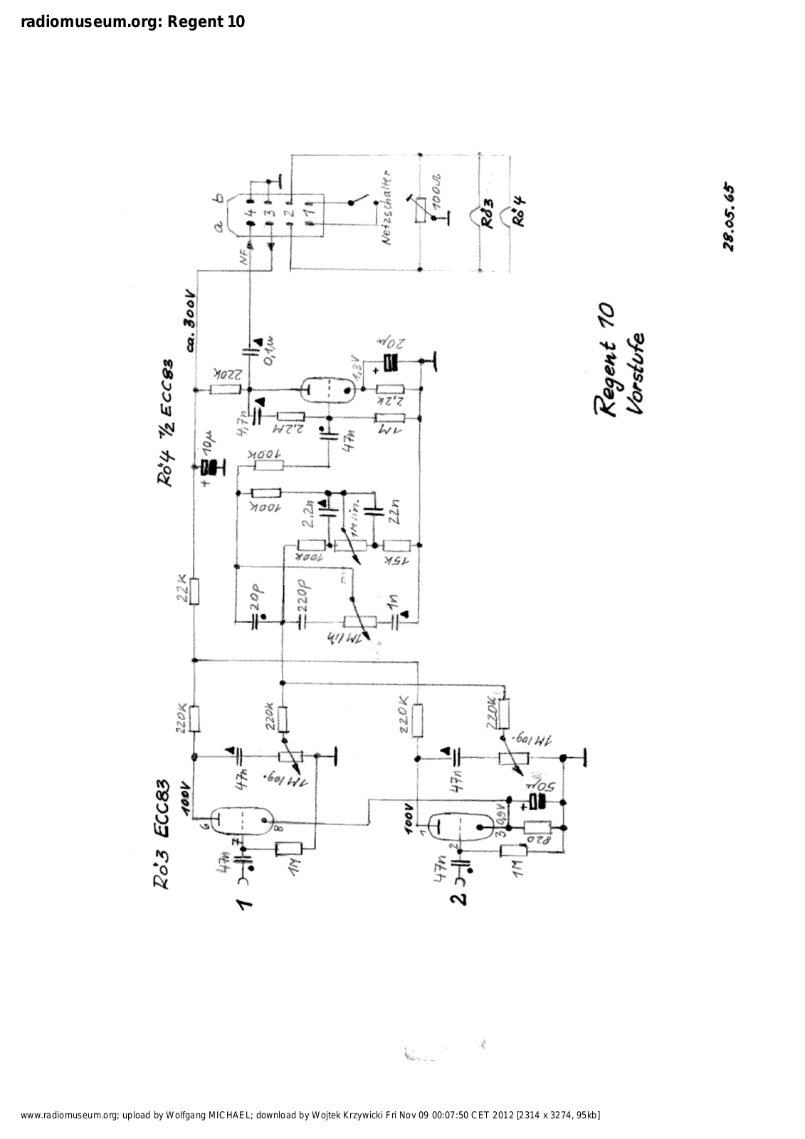 Vermona regent-10 Schematic