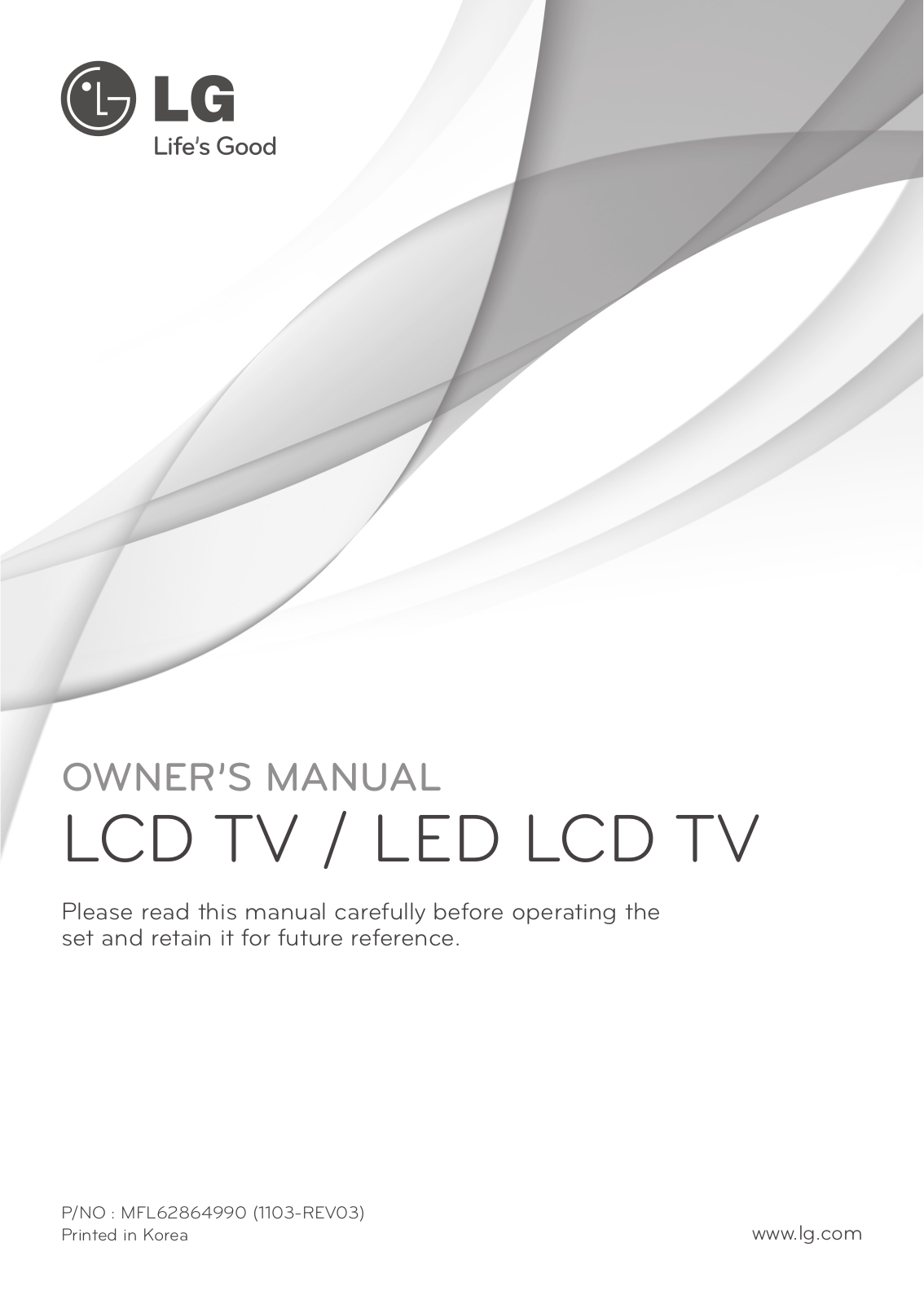 LG 26LV2530 Manual book