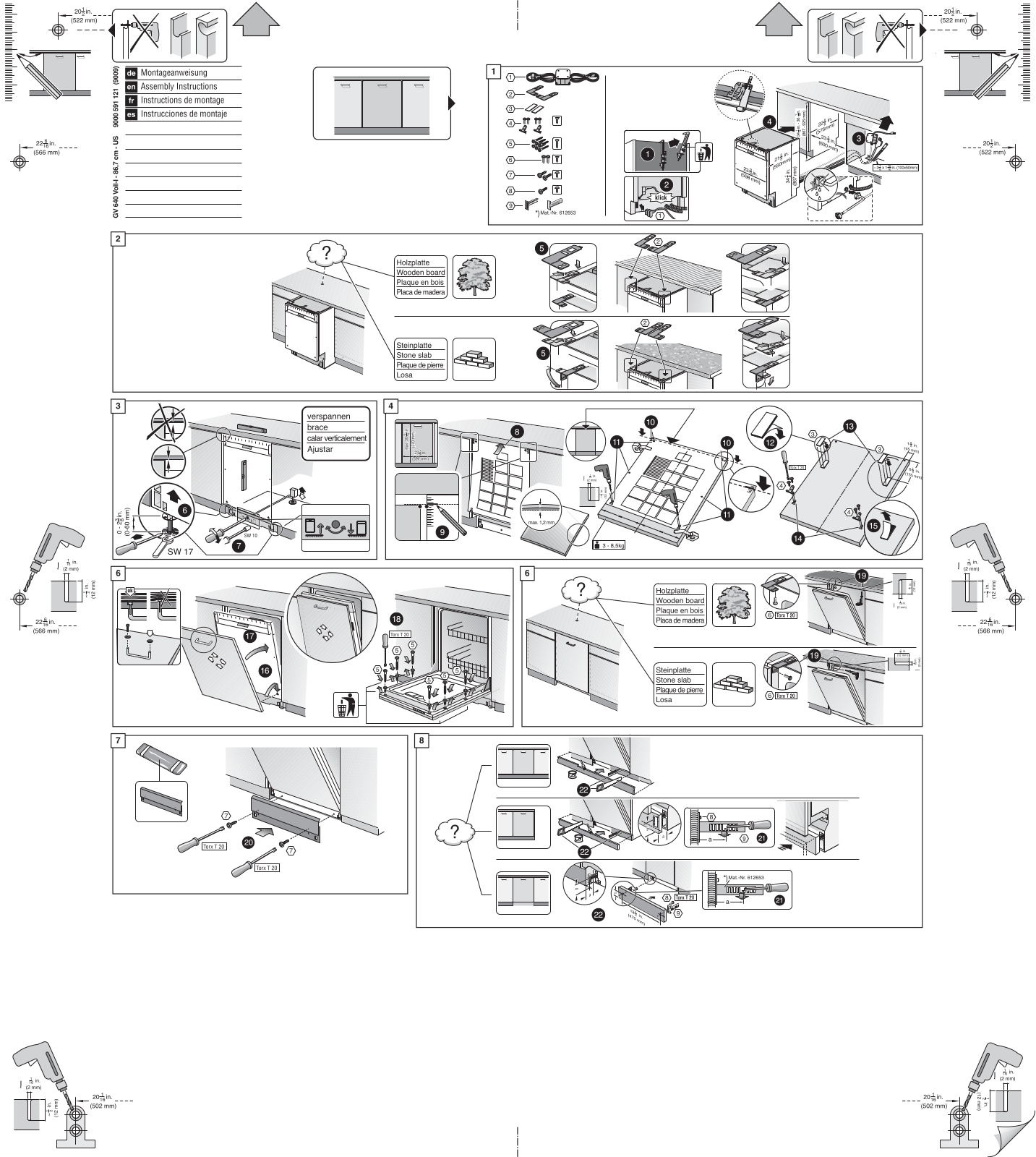 Bosch SHV58E13UC Installation Guide