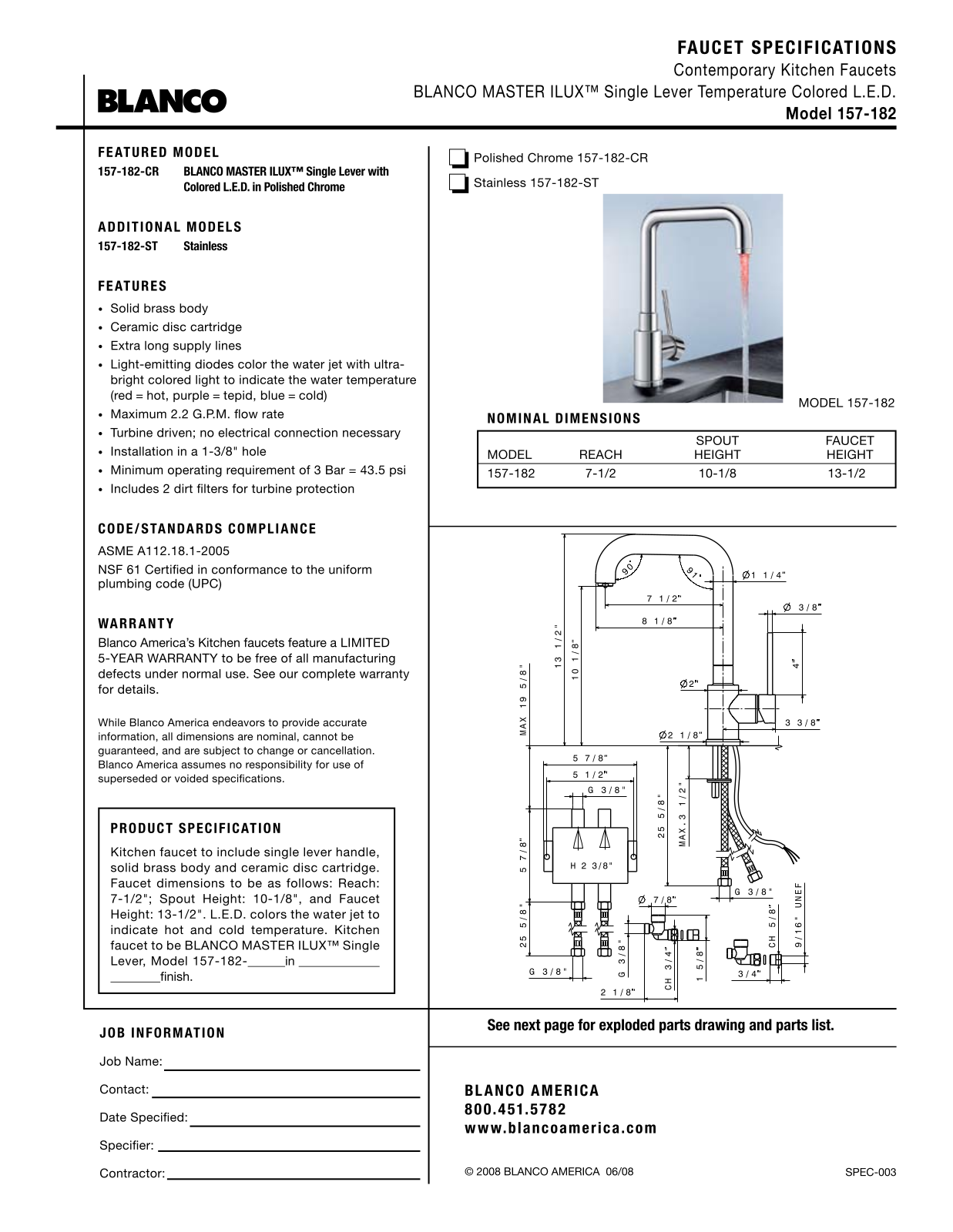 Blanco 157-182 User Manual