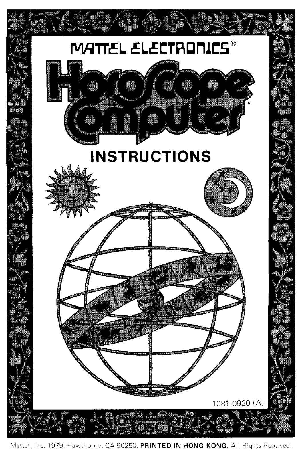 Mattel Horoscope Computer User Guide