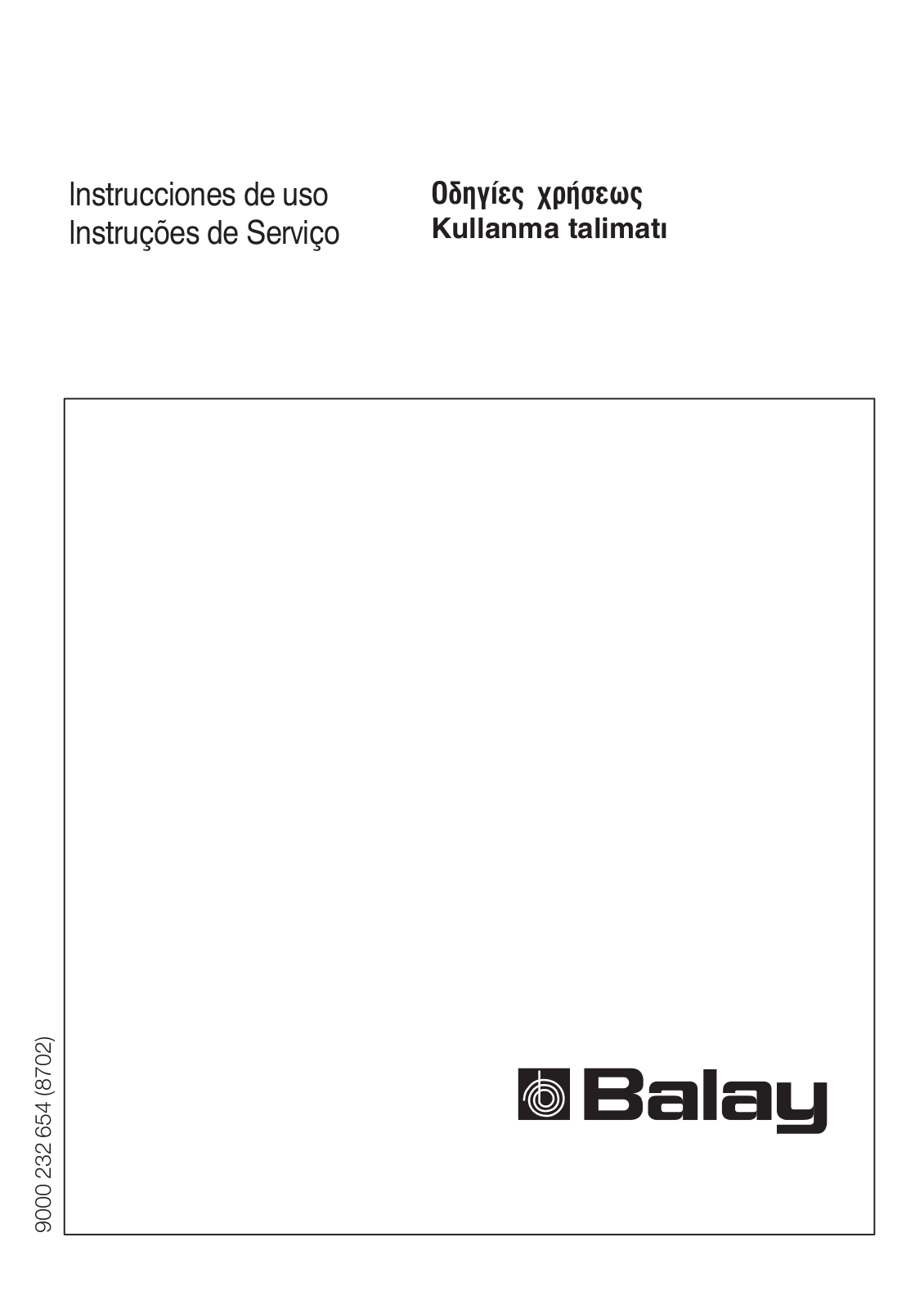 Balay 3GFP1668, 3GFB1617, 3GFB1619, 3GFP1667, 3GFL1657 User Manual