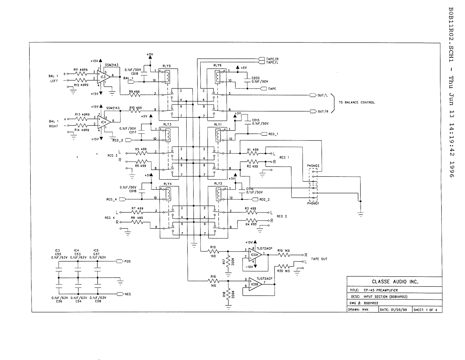 Classe Audio CP-45 Schematic