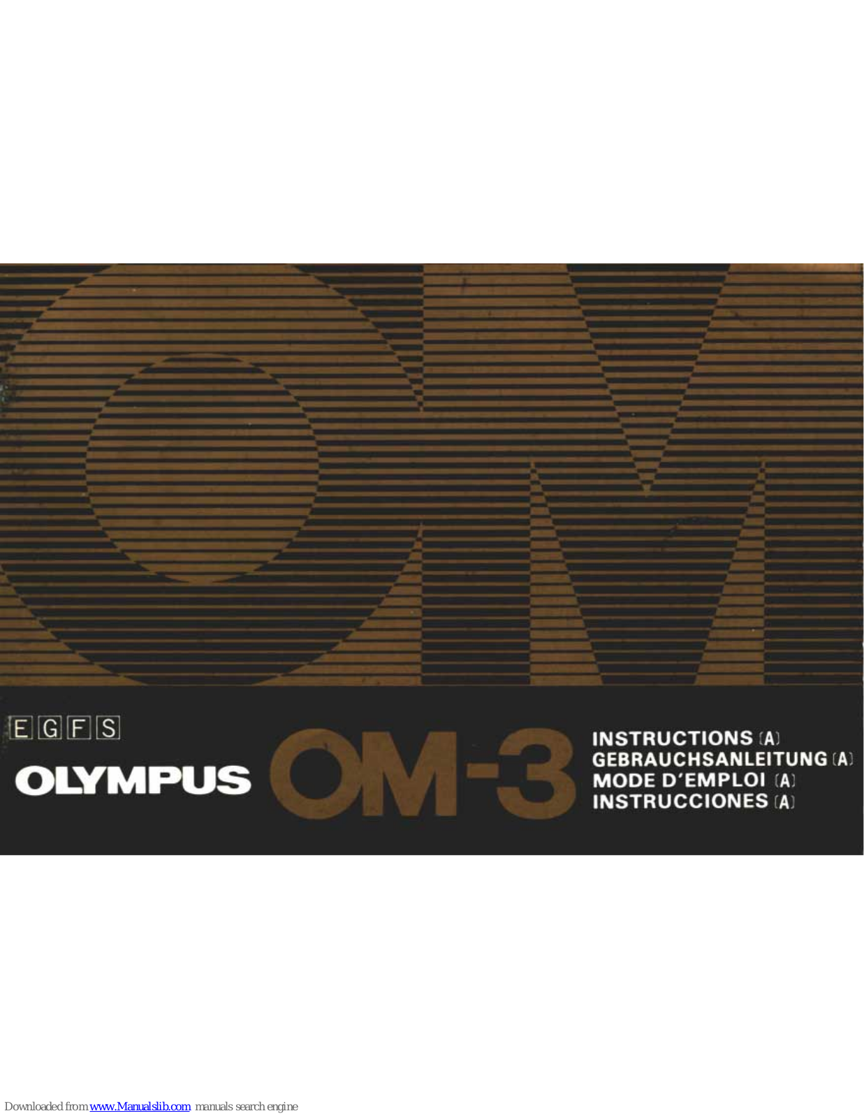 Olympus om-3 Instructions Manual - ManualMachine.com