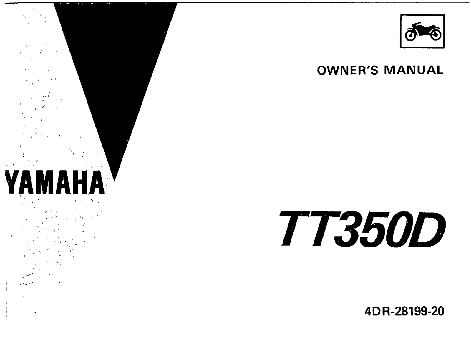 Yamaha TT350 D 1992 Owner's manual