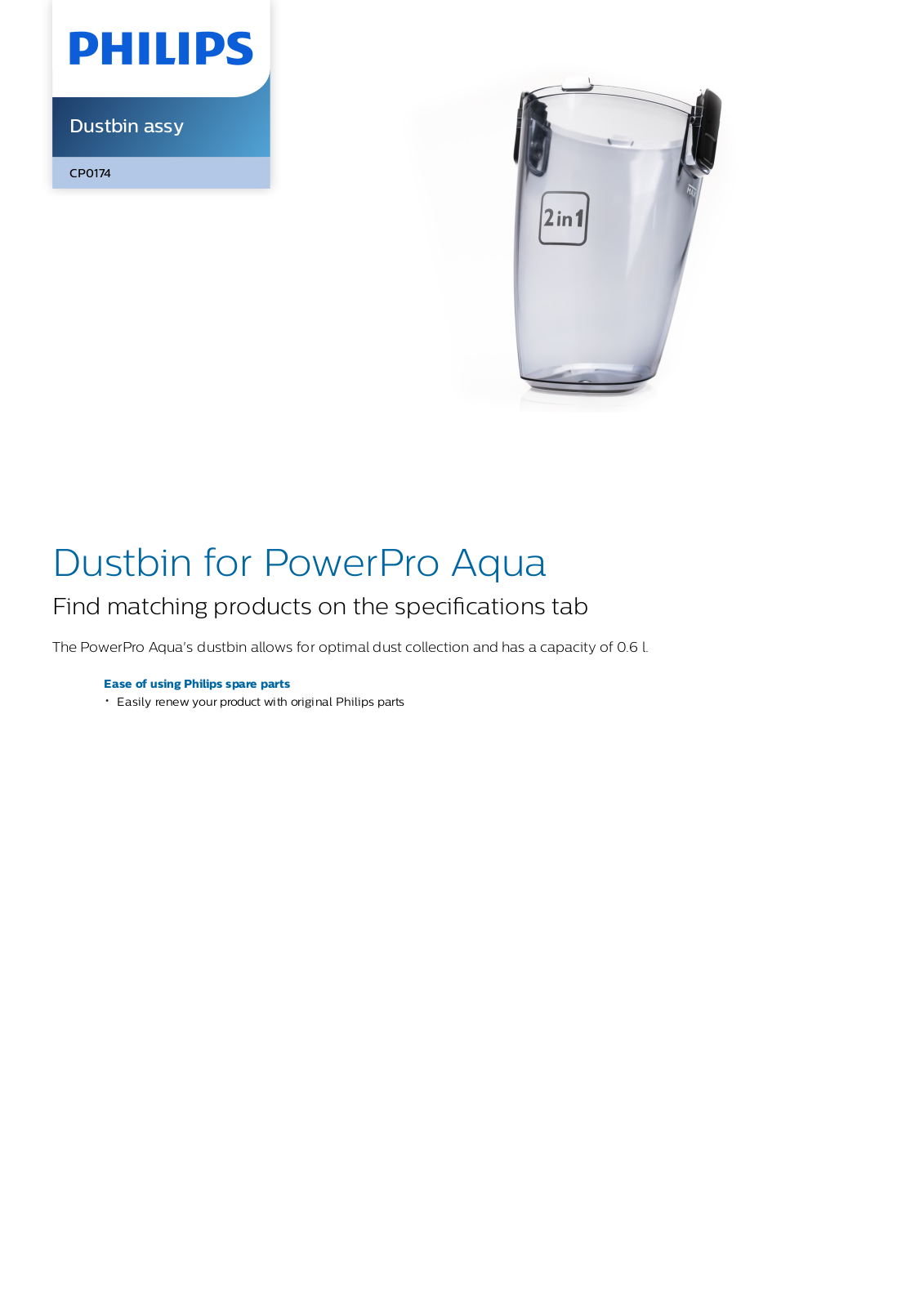 Philips CP0174/01 leaflet - ManualMachine.com