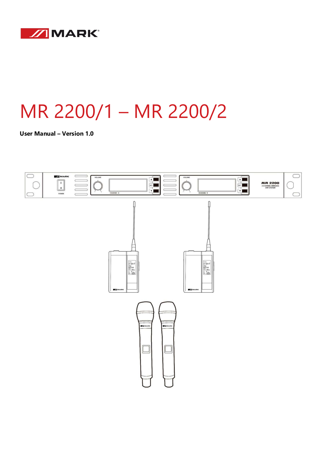 Mark MR 2200/2, MR 2200/1 User guide