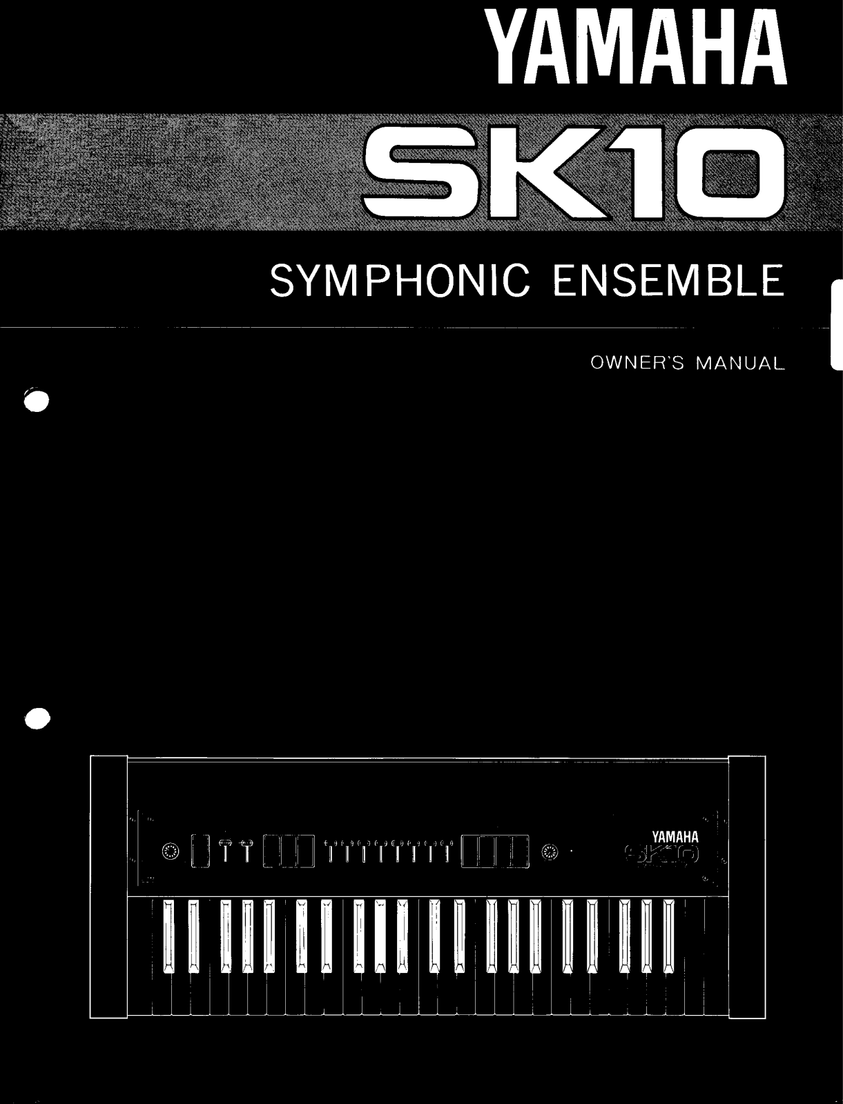 Yamaha SK10E User Manual