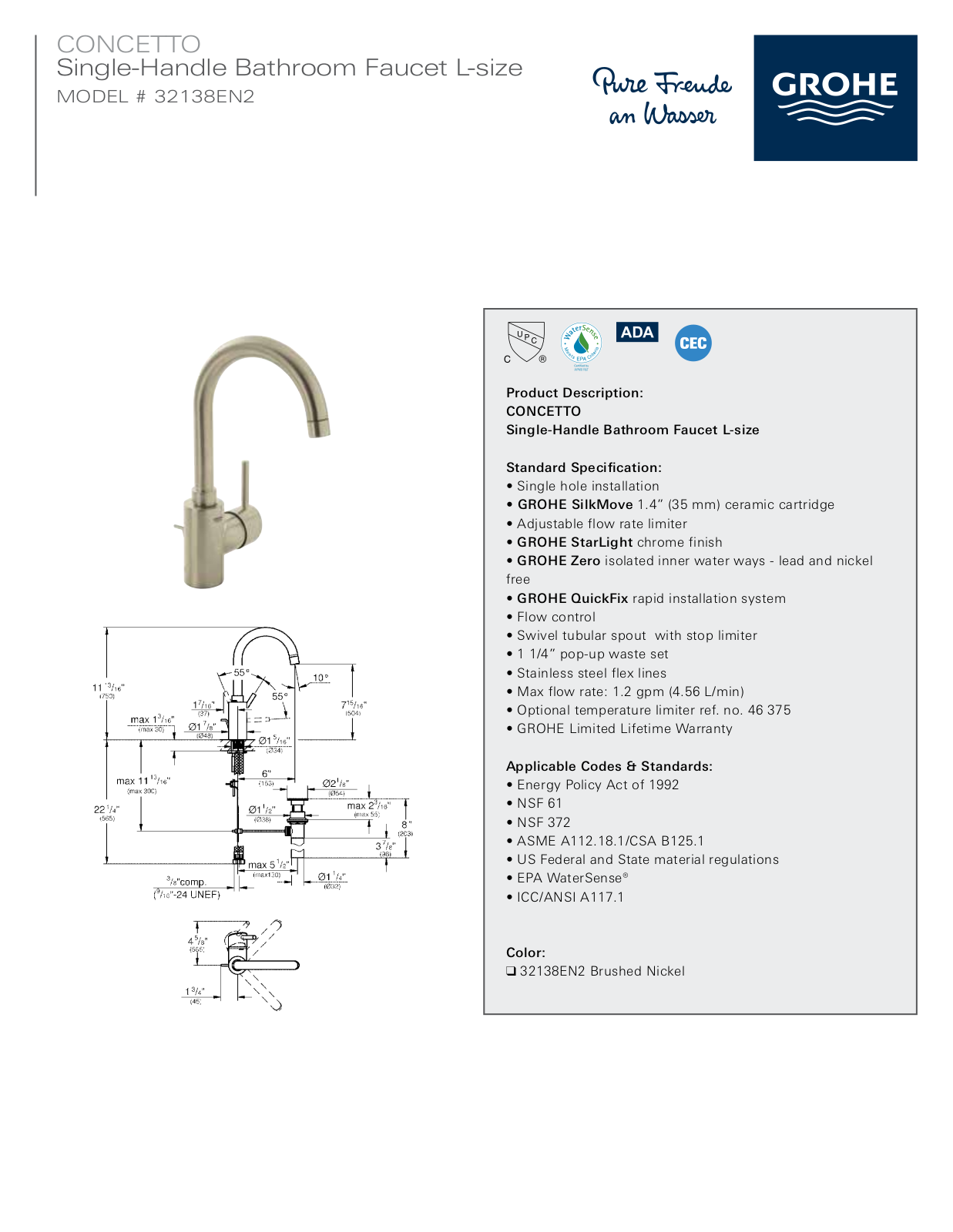 GROHE HBZM1147 Specifications - ManualMachine.com