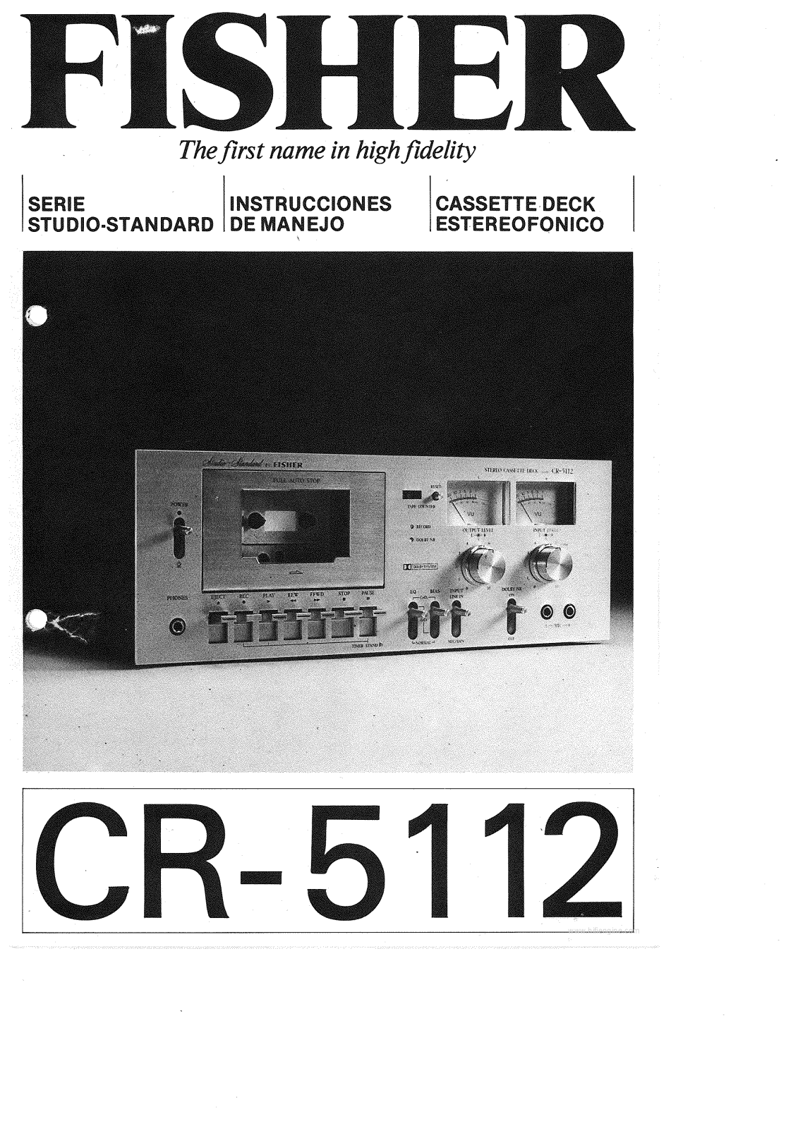 Fisher CR-5112 Owners Manual