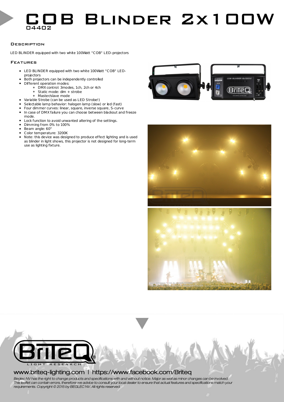 Briteq COB Blinder User Manual