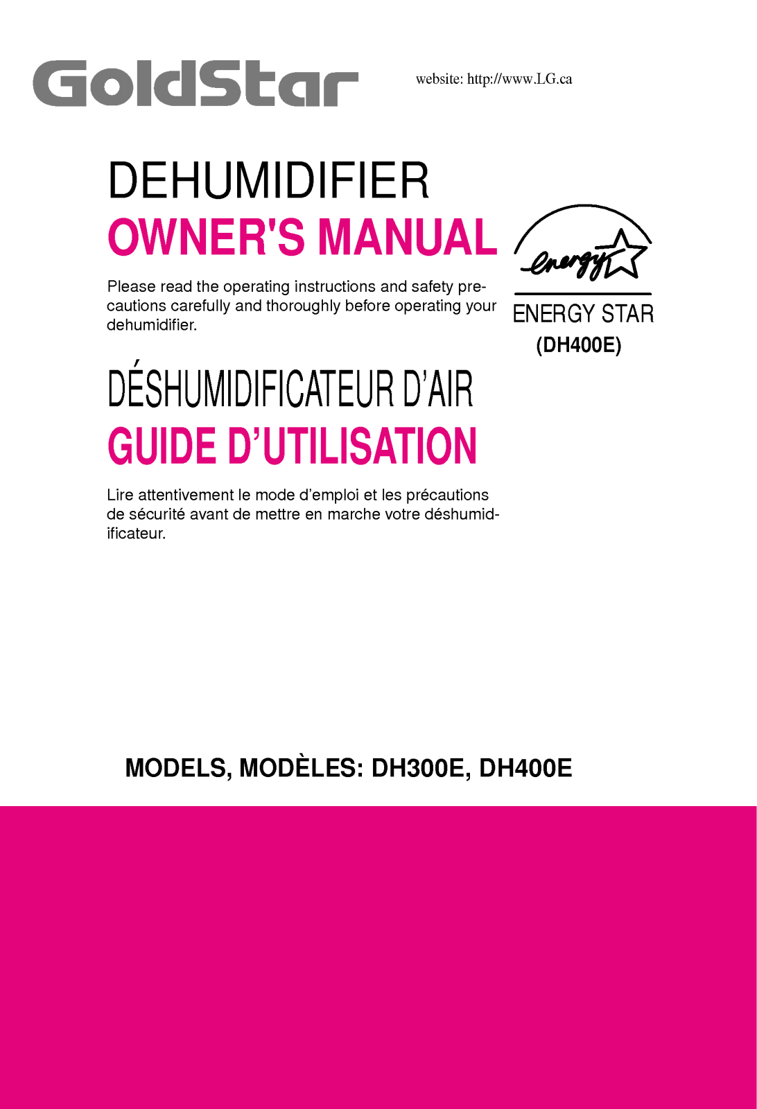 LG DH400E User Manual