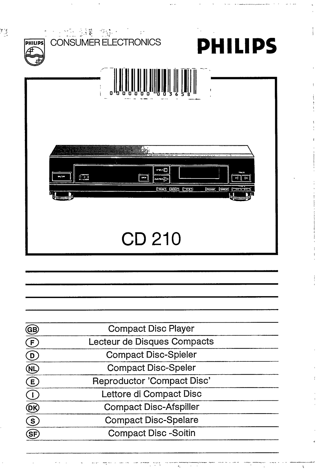 Philips CD210 User Manual