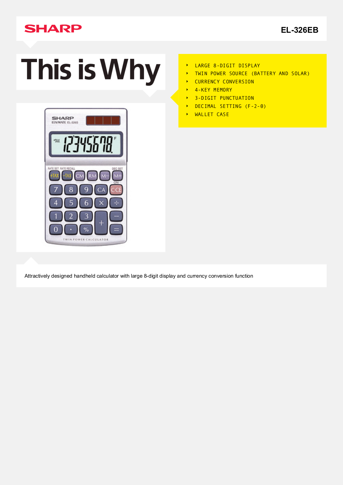 Sharp EL-326EB User Manual