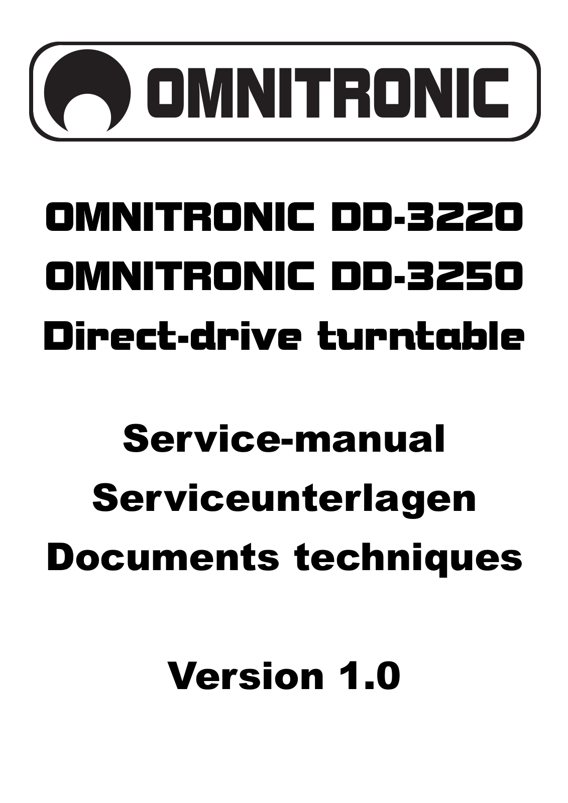 Omnitronic DD-3220 Owners manual