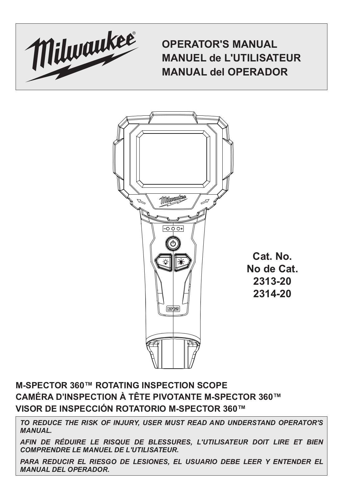 Milwaukee Tool 2314-21 User Manual