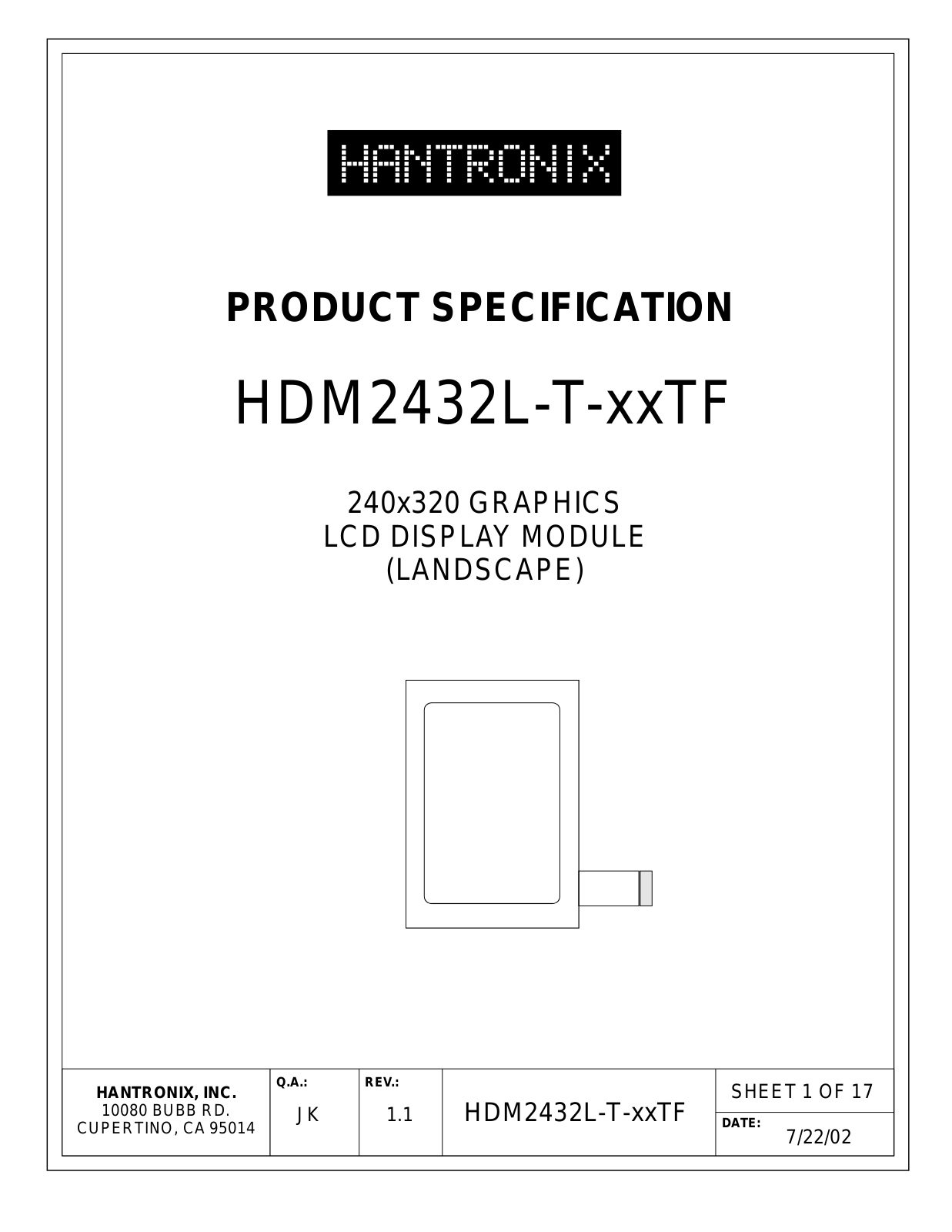 HANTRONIX HDM2432L-T-xxTF Datasheet