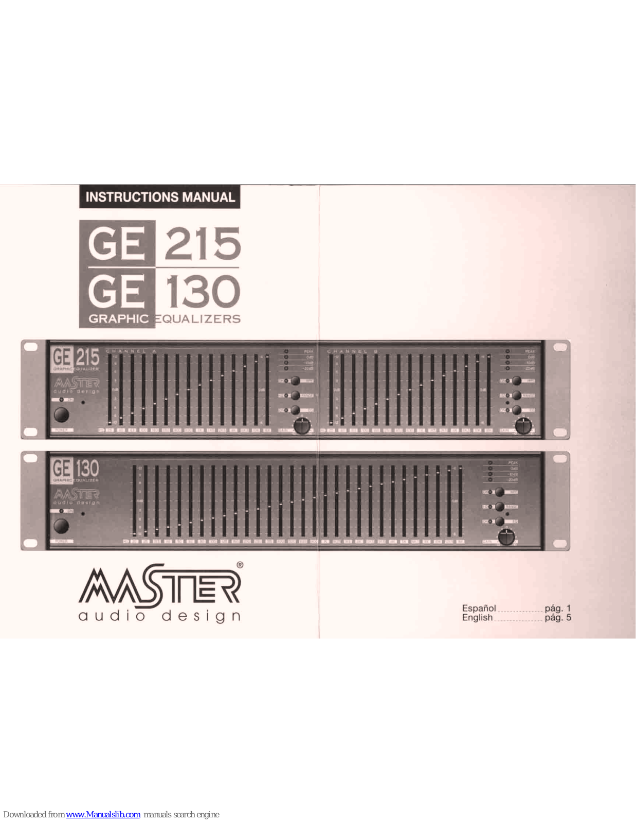 Master GE 215, GE 130 Instructions Manual