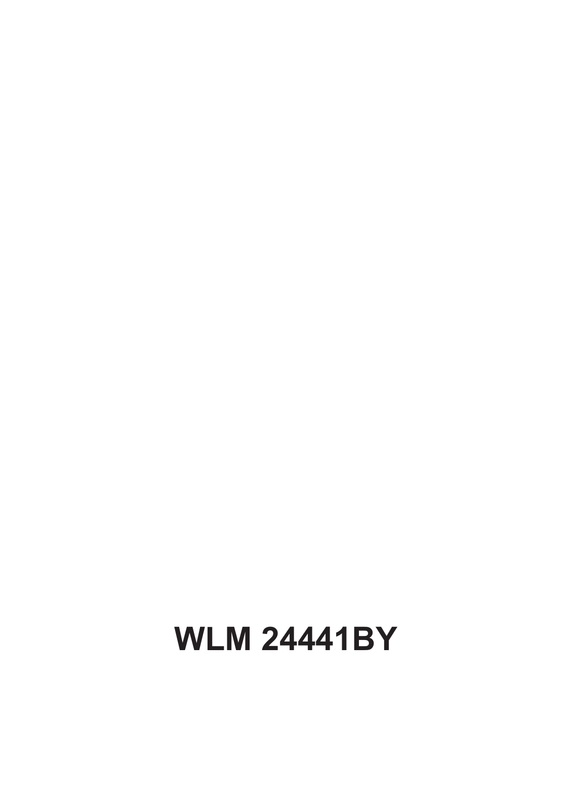 Bosch WLM24441BY User Manual