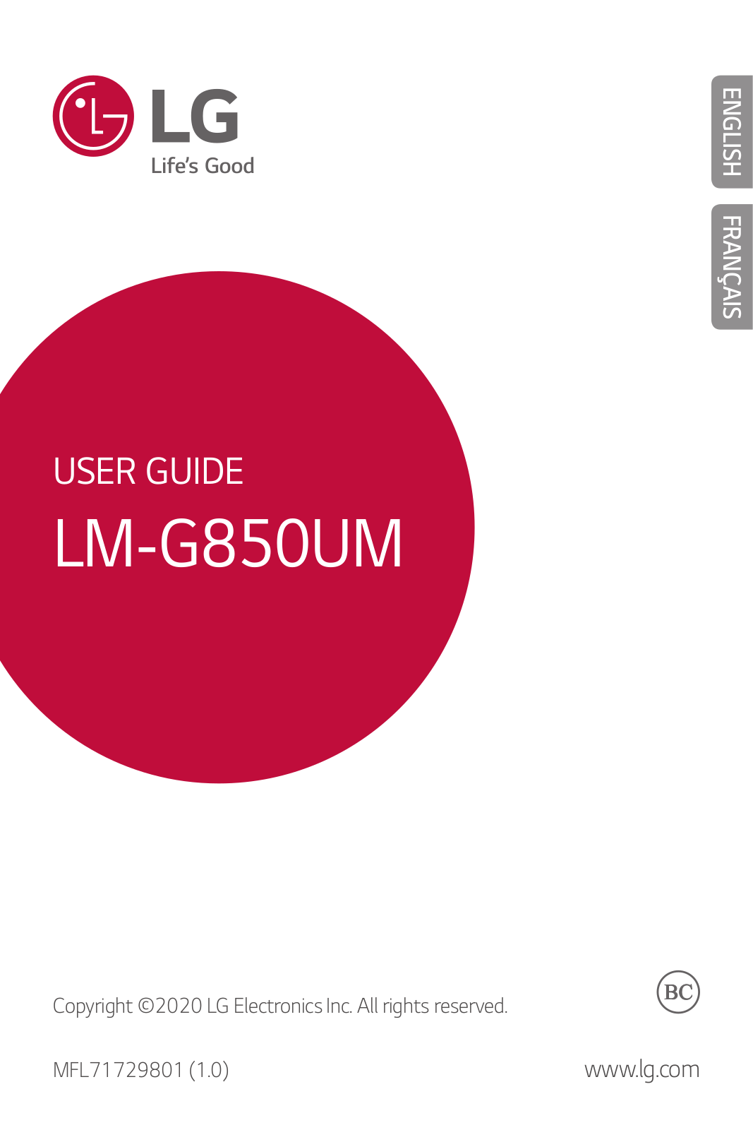 LG LMG850UM2X Owner’s Manual