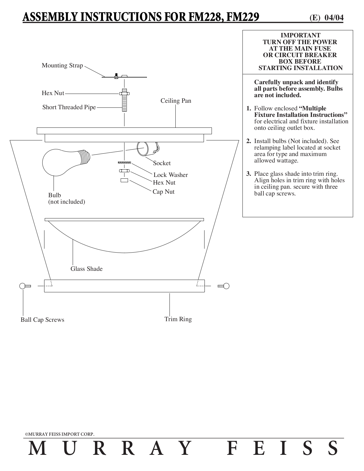 Feiss FM229 User Manual