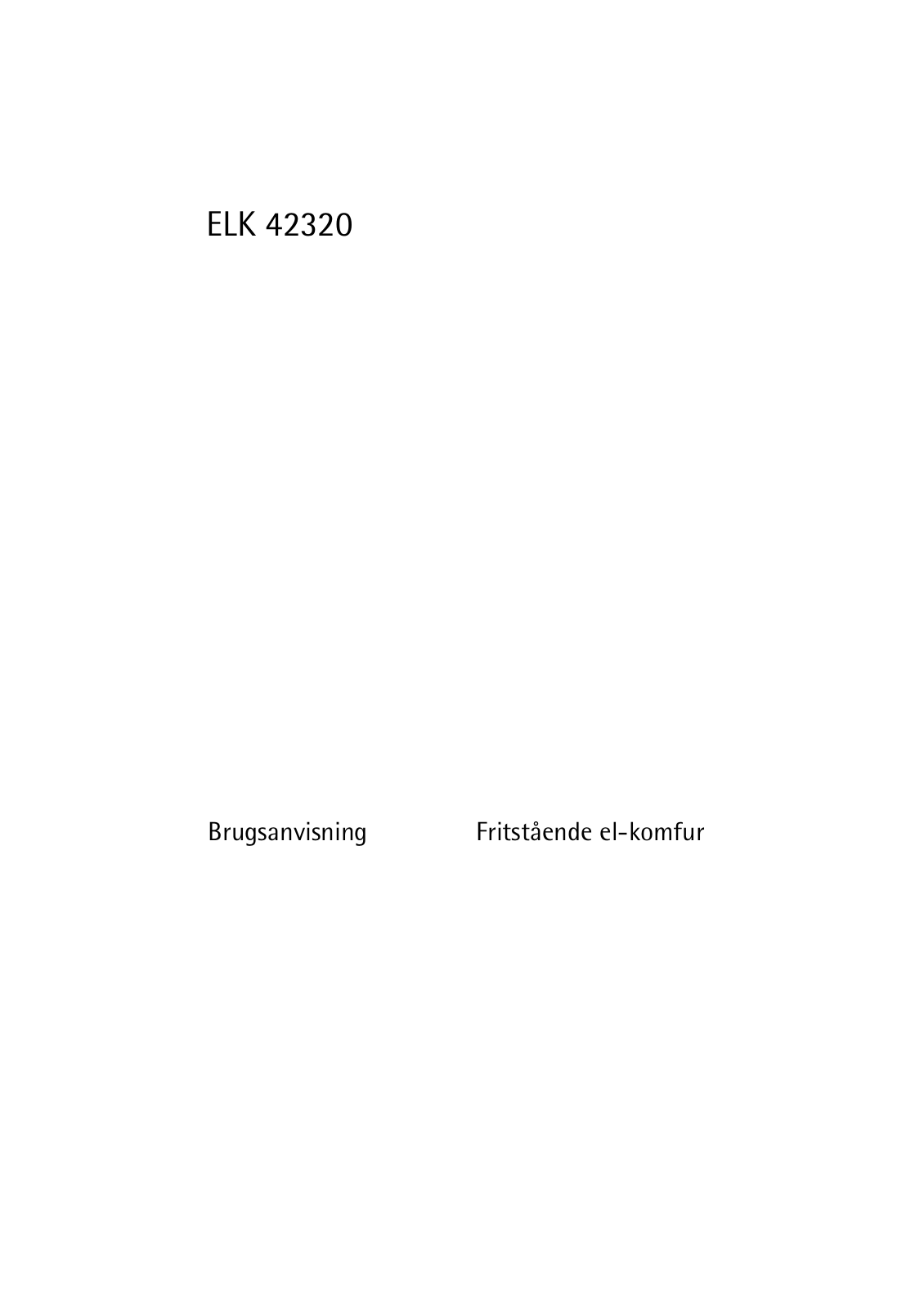 Voss ELK42320 User Manual