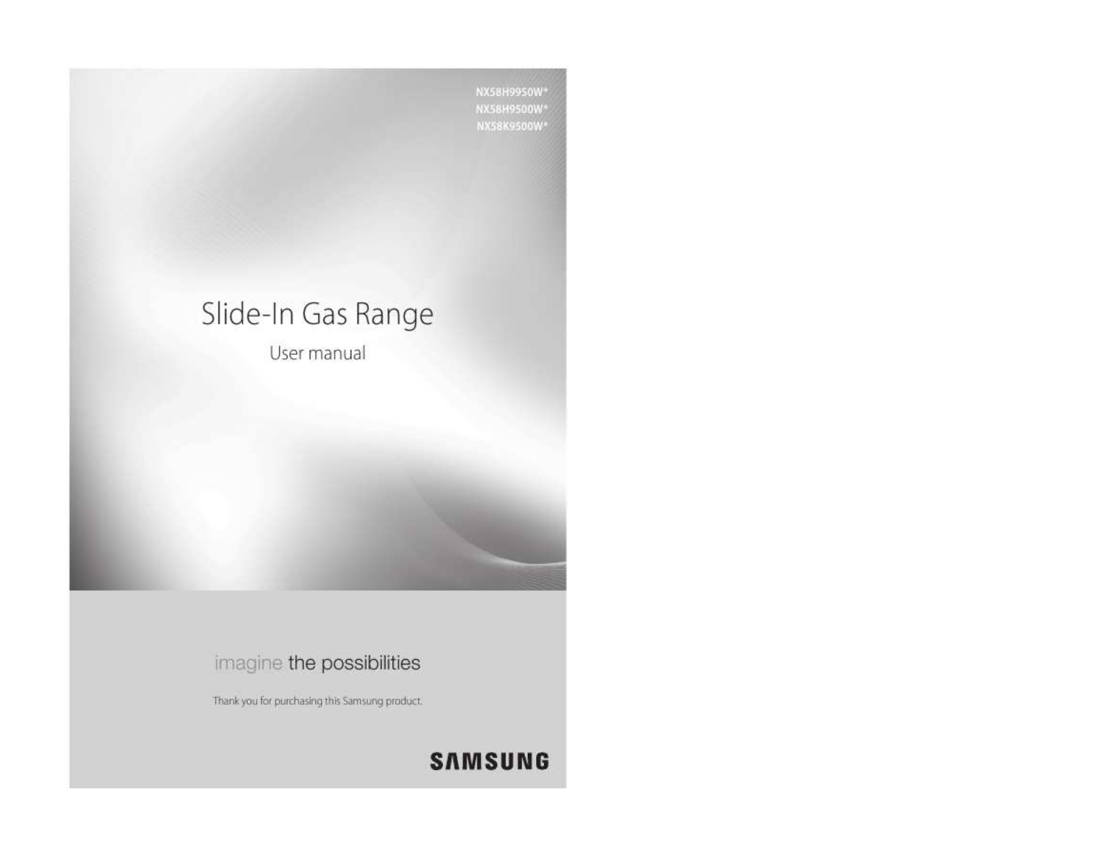 Samsung NX58H9500W, NX58H9950W, NX58K9500W User Manual