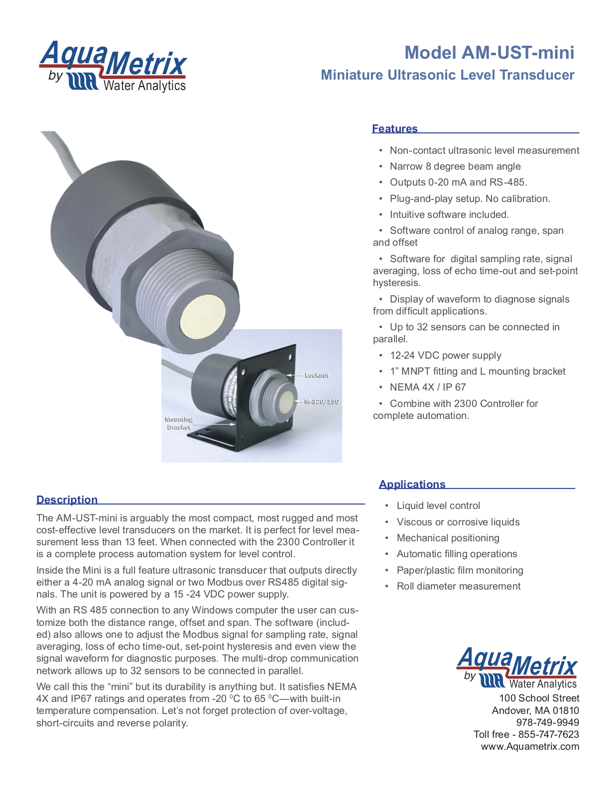 Aquametrix AM-UST-mini User Manual