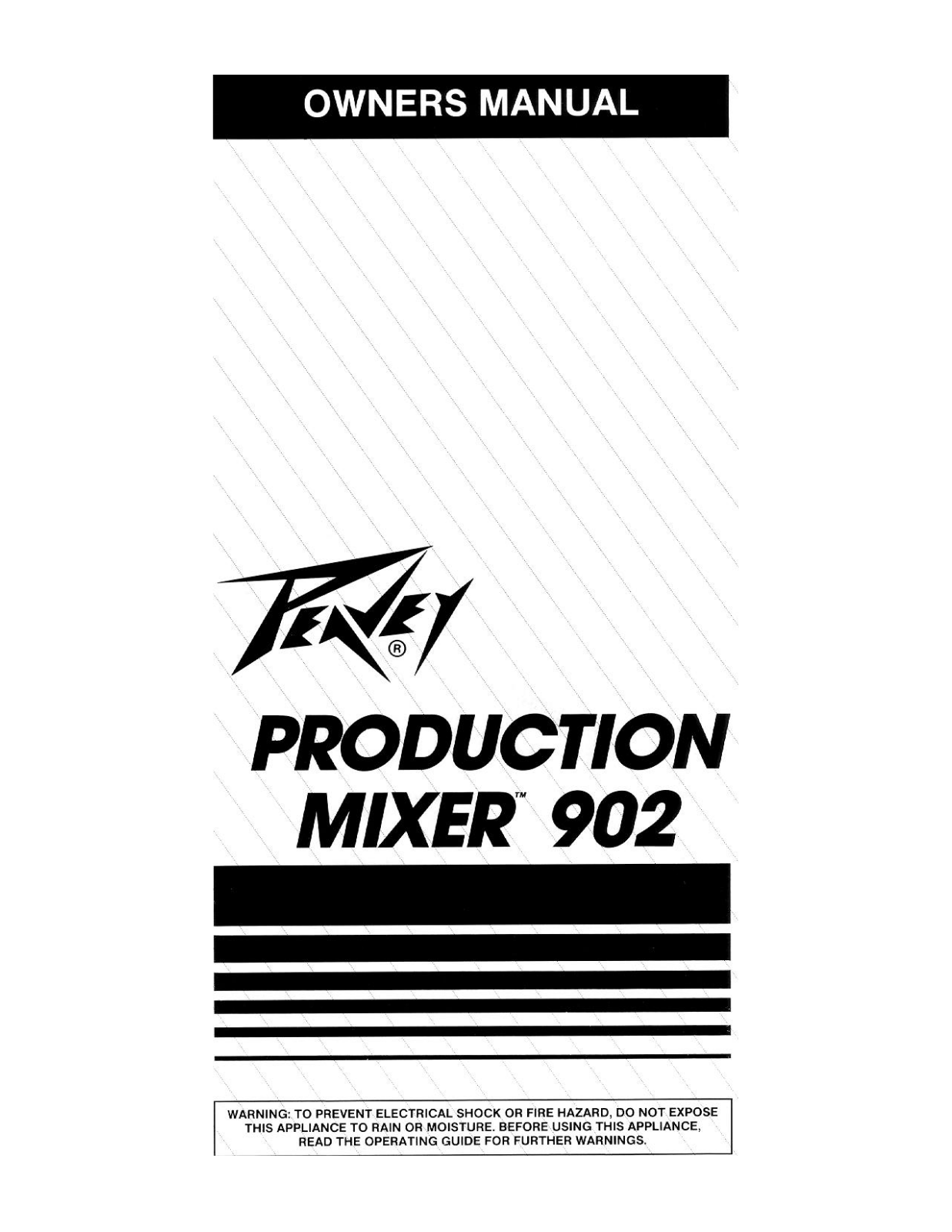 Peavey Production Mixer 902 User Manual