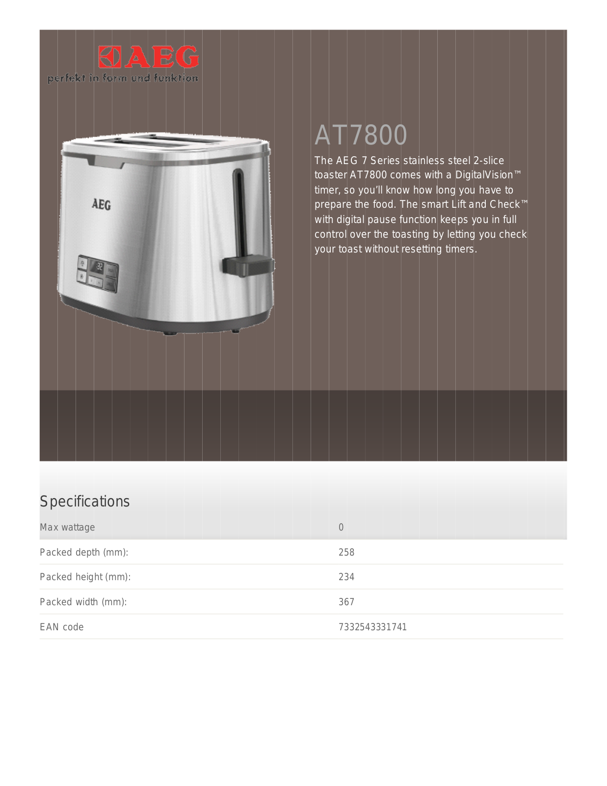 AEG AT7104R-U User Manual