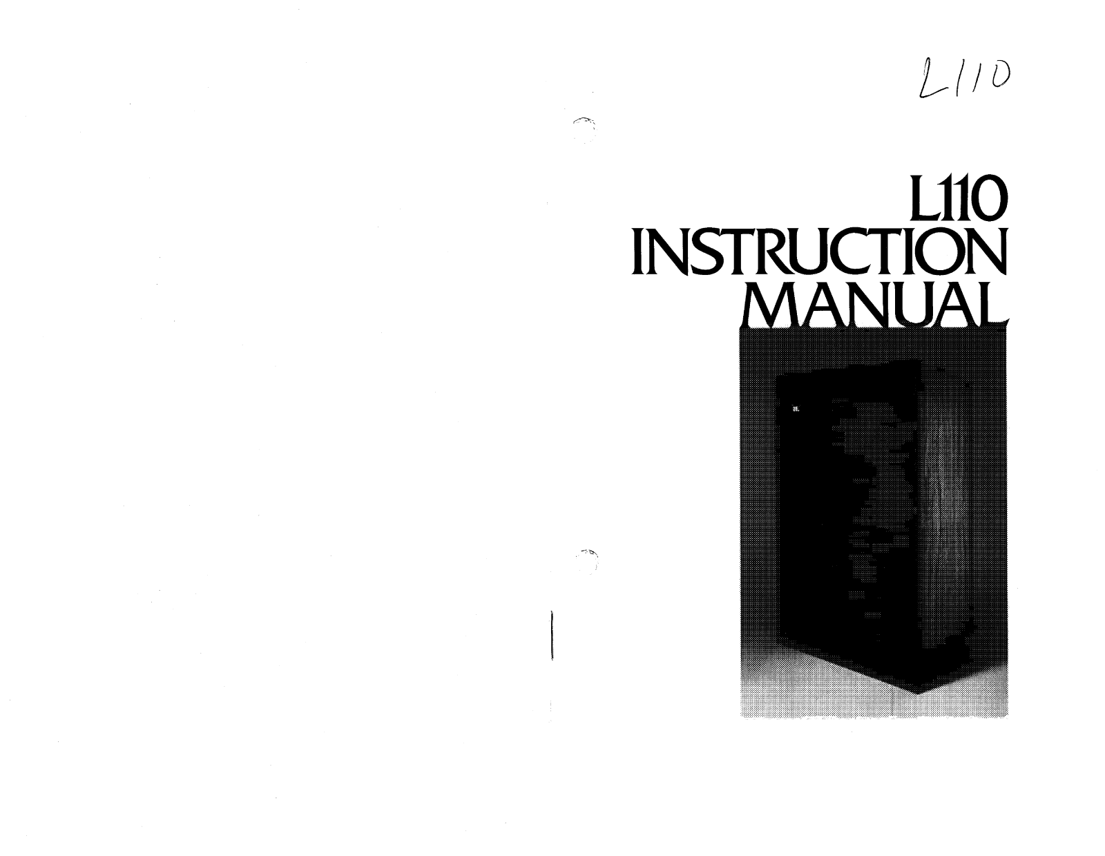 JBL L110 User Manual